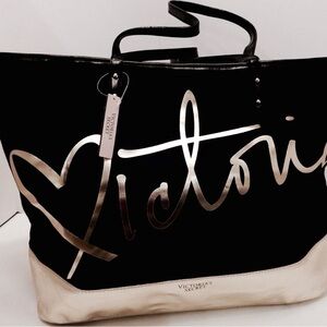 Victoria's Secret Black and Gold Tote
